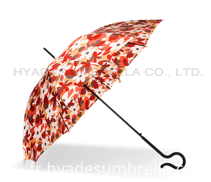 Parapluie droit ouvert auto-déhoussable Satin Ladies Windproof Ladies Satin Auto Open Straight Umbrella